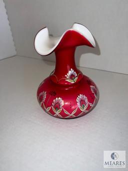 Fenton 4604 BZ Connoisseur Collection 1998 Handpainted Alhambra Vase
