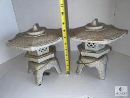 Pair of Freestanding Temple Lights - Electric