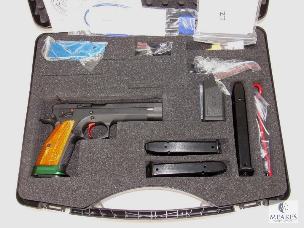 RARE New CZ 75 TS Czechmate Parrot 9mm Semi-Auto Competition Pistol with Optics