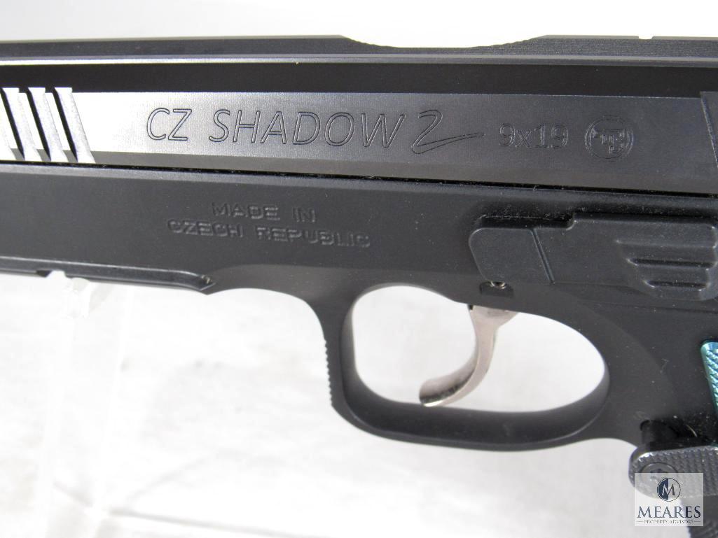 New CZ Shadow 2 Black & Blue 9mm Semi-Auto Pistol