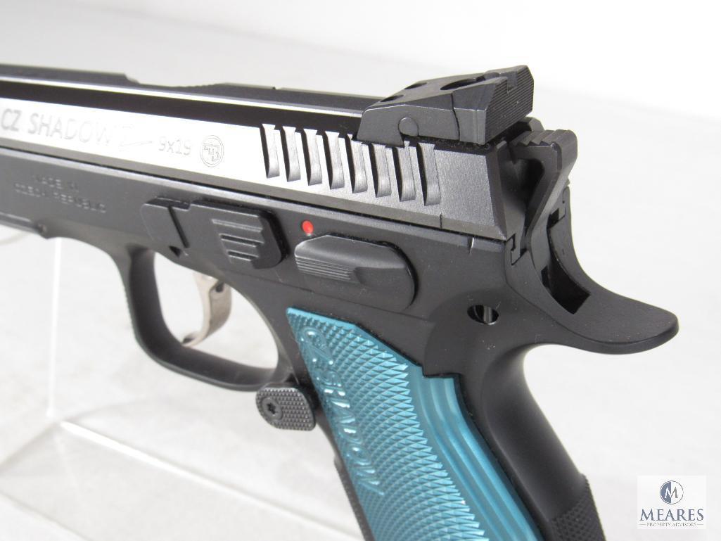 New CZ Shadow 2 Black & Blue 9mm Semi-Auto Pistol