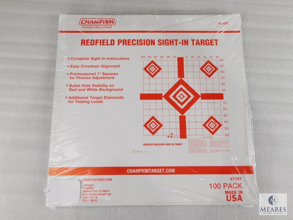 100 Pack Champion Redfield Precision Sight In Rifle Targets