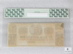 PCGS Graded 62 $5 Obsolete Banknote - Commercial Bank, Gratiot, MI - Plate #C