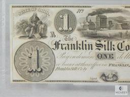 PMG Graded 58 EPQ Remainder - 1836-38 Franklin Silk Company - Ohio, Franklin