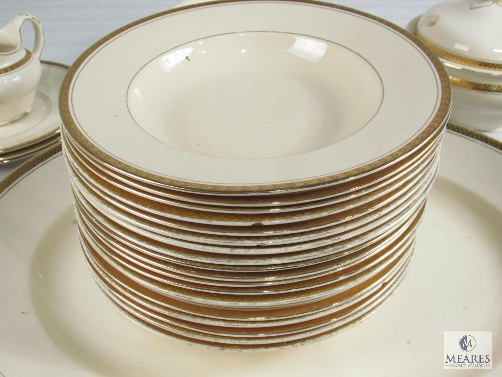 Approximately 30 Pieces Royal Ivory John Maddock & Sons China Set