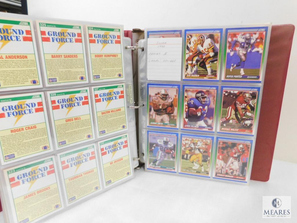 Score 1990 Series I and II Baseball Card Collection Album