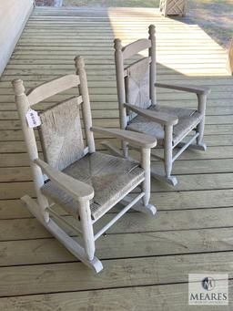 Two Child-size Outdoor Rocking Chairs