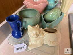 Large Lot of USA Pottery Vases and Planters