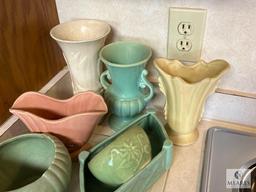 Large Lot of USA Pottery Vases and Planters