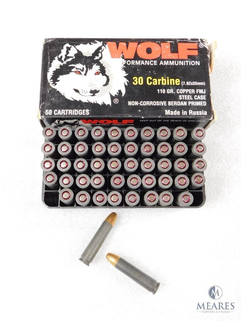 Wolf 30 Carbine 110 Gr Copper FMJ 50 Round Box