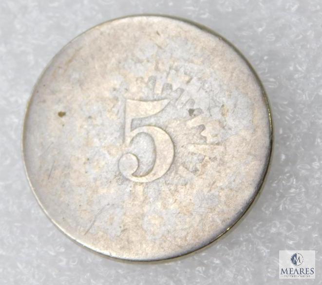 1873 (?) Damaged Shield Nickel & No Date Shield Nickel