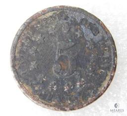 1873 (?) Damaged Shield Nickel & No Date Shield Nickel