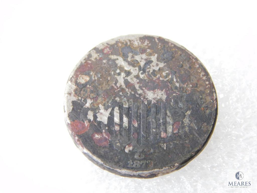 1873 (?) Damaged Shield Nickel & No Date Shield Nickel