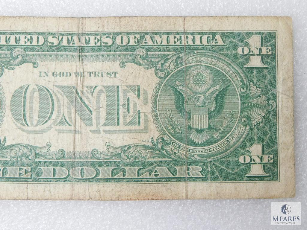 Two - $1.00 Silver Certificates 1957 (#'s Too High) & 1957-B (#'s Too Low)