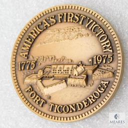 America's 1st Victory, Ft. Ticonderoga 1775-1975, in Relief, Dollar Size