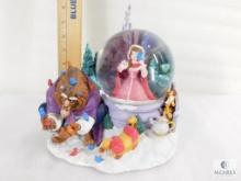 Vintage Disney Beauty and The Beast Musical Snow Globe