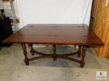 English Style Dining/Work Table with Folding Side Leaves