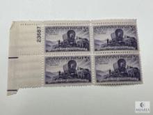 #950- 1947 3c Utah Centennial Plate Block of Stamps