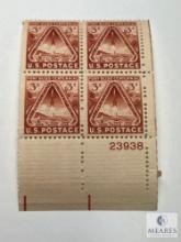 #976 1948 3c Fort Bliss Centennial Plate Block of Four Stamps