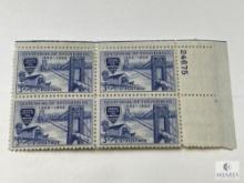 # 1012 - 1952 3¢ Engineering Centennial Plate Block of Four