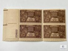 # 972 - 1948 3¢ Indian Centennial Plate Block of Four