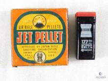 Approximately 20 Count .177 Cal Crosman Pellets and Vintage Jet Pellet Box