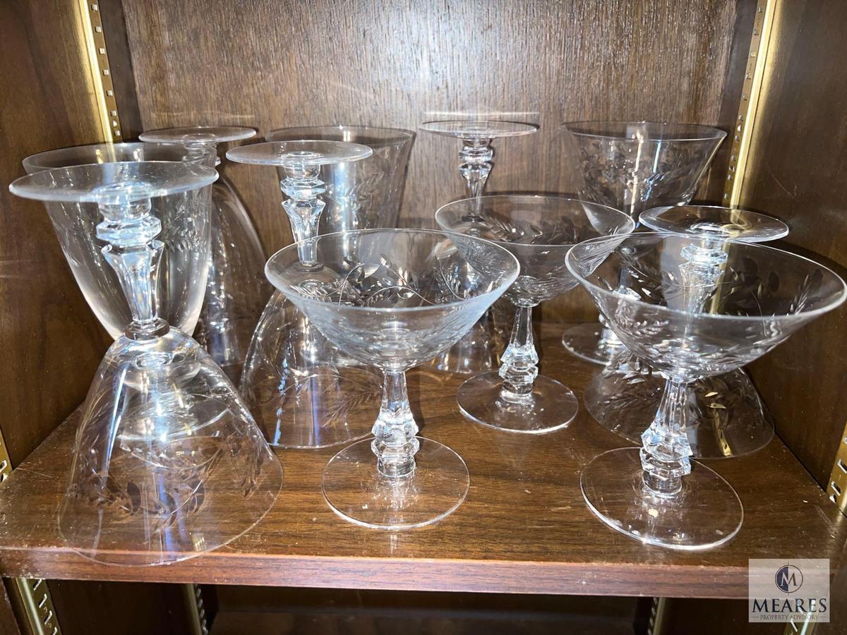 Assorted 1954 Crystal Wedding Stemware