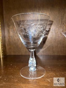 Assorted 1954 Crystal Wedding Stemware