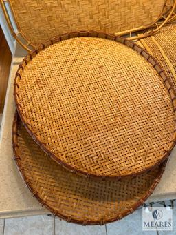 Vintage Natural Material Placements with Plastic Serving Tray