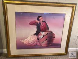 R.C. Gorman (1932-2005) Hand Signed "Dine Woman" Offset Lithograph