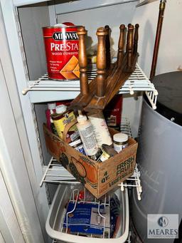 Contents of Utility Room - Cleaners, Hardware, Hand Tools, and More