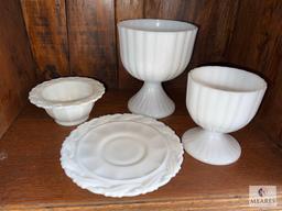 Assorted White Glass