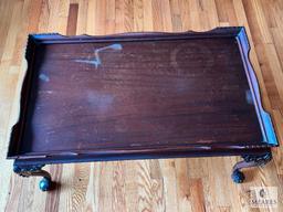 Carved Cabriole Leg Coffee Table