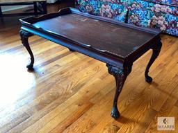 Carved Cabriole Leg Coffee Table