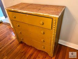 Vintage Distressed Four-Drawer Chest of Drawers