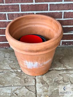 Firewood Log Rack with Flowerpots