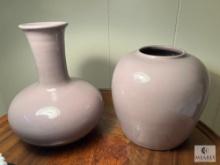 Vintage Robb & Stucky Pair of Pottery Vases, Made in Canada