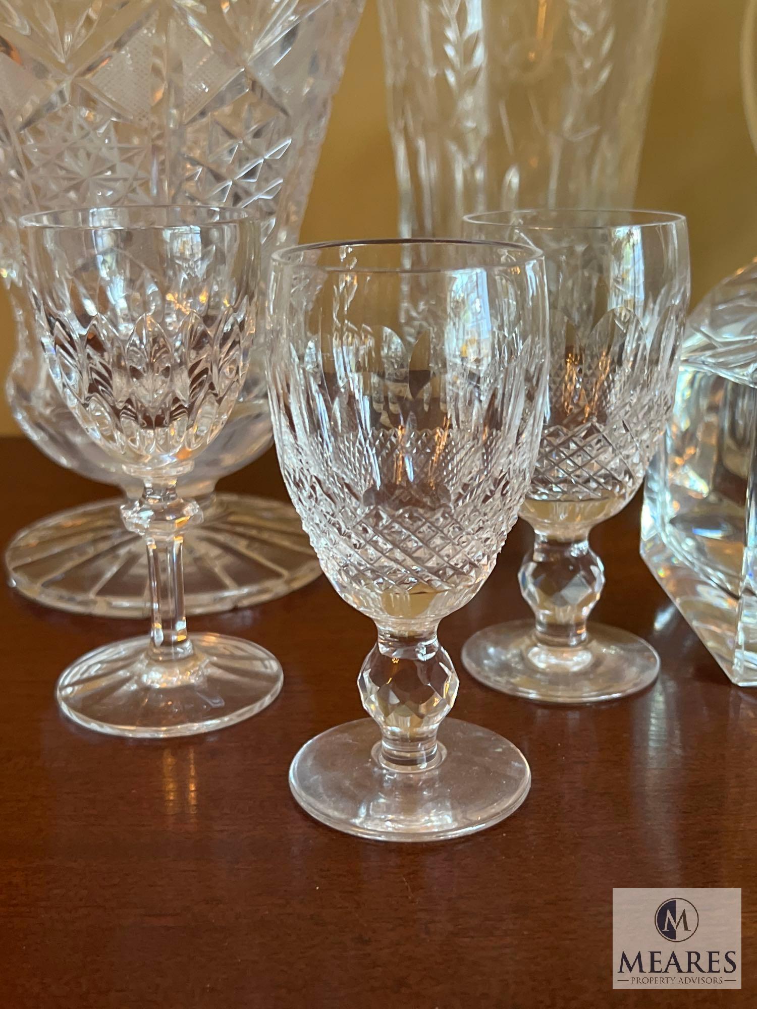 Mixed Lot of Beautiful Clear Glass Decanters and Glasses