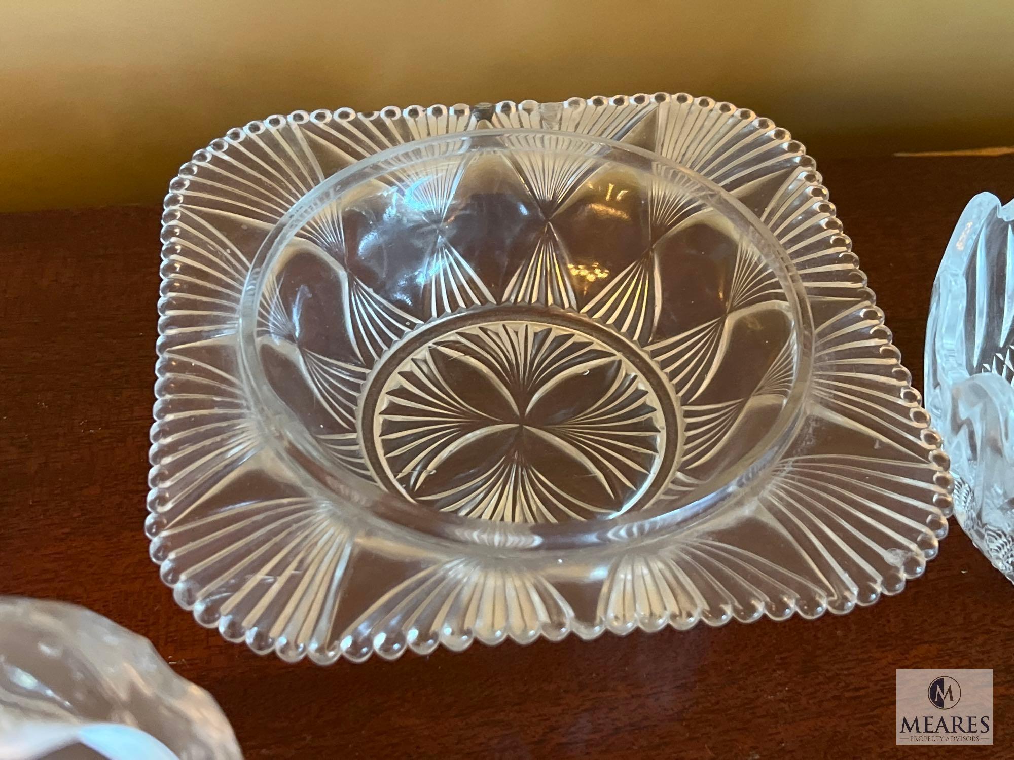 Glass Lot with Pitcher, Stem Glasses, Cream and Sugar