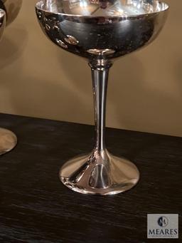 11-piece International Silver Co Stemmed Vintage Coupe Wine Goblet Set