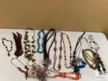 Lot of Ladies Fashion Necklaces - Many are Handmade