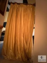 Handmade Gold Curtain 96" Long with Rod