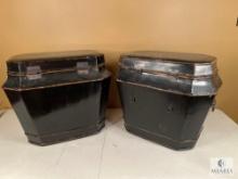 Pair of Wooden Trinket Boxes