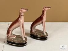 Ceramic 9" Greyhound Figurines, FF Japan