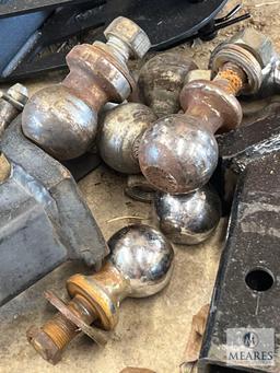 Mixed Lot of Trailer Hitch Balls and Receivers