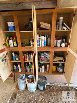 Contents of Storage Cabinets in Garage