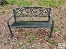 Metal Outdoor Bench by Mosaic