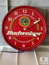 1997 Budweiser Beer Bar Clock - #1009101 - E.D.M. Corporation