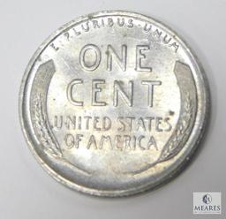 1943 WWII Steel Cent With Very Scarce Broad Strike Error At Noon