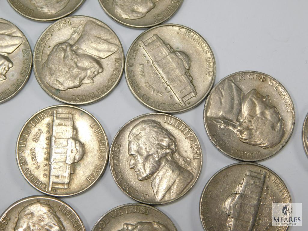 $2.00 Roll 1951-S Jefferson Nickels